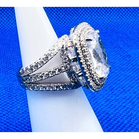 Large statement ring, .925 sterling silver ring, size 5 - Picture 3 of 12